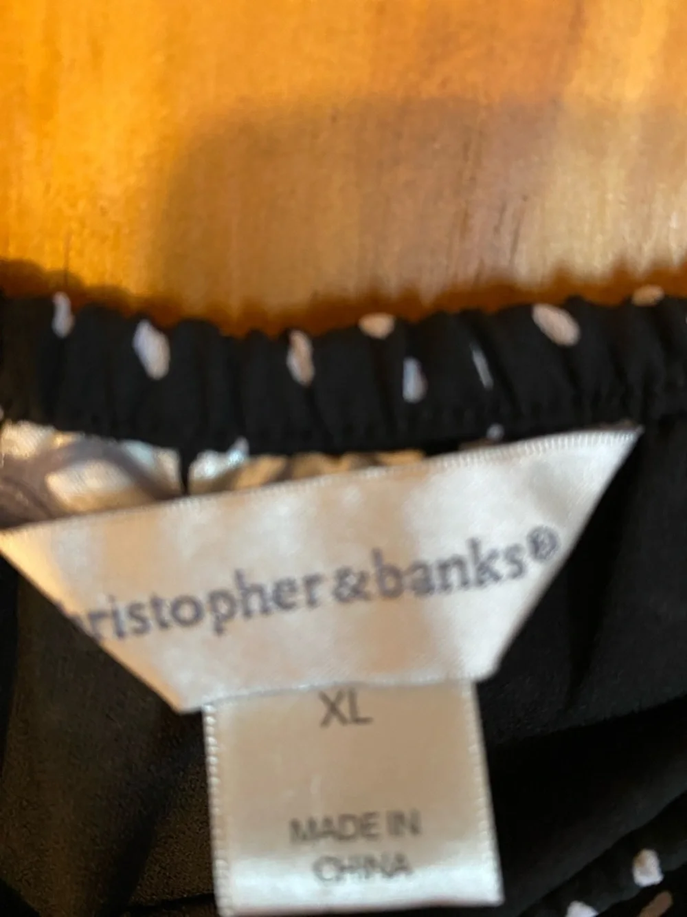 Christopher & Banks Black Skirt with Fruit and White Polka Dot Accents - Picture 2 of 6